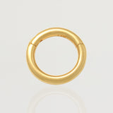 14K Solid Gold Chunky Round Charm Connector Clicker Carabiner Clasp - Anygolds