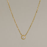 14K Solid Gold  Diamond Chain Necklace 