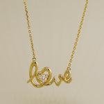 Order 14K Solid Gold Diamond Love Necklace