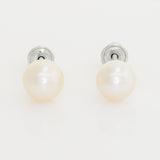 Simple Freshwater Pearl Screw-back Baby Earrings