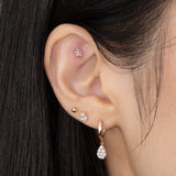 Diamond Cluster Tear Drop Earrings