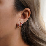 14K Solid Gold 0.14ctw Diamond Infinity Hoop Earrings