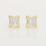 Square Diamond Stud Earrings