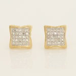 Fancy Square Diamond Stud Earrings