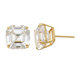 Big Cubic Zirconia Stud Earrings