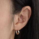 Cubic Zirconia Huggie Hoop Earrings