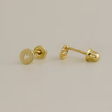 Buy 14K Solid Gold CZ Baby Earrings