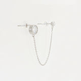 Cubic Zirconia Chain Drop Earring