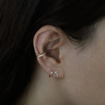 14K Solid Gold Marquise Cluster Stud Earrings – Anygolds