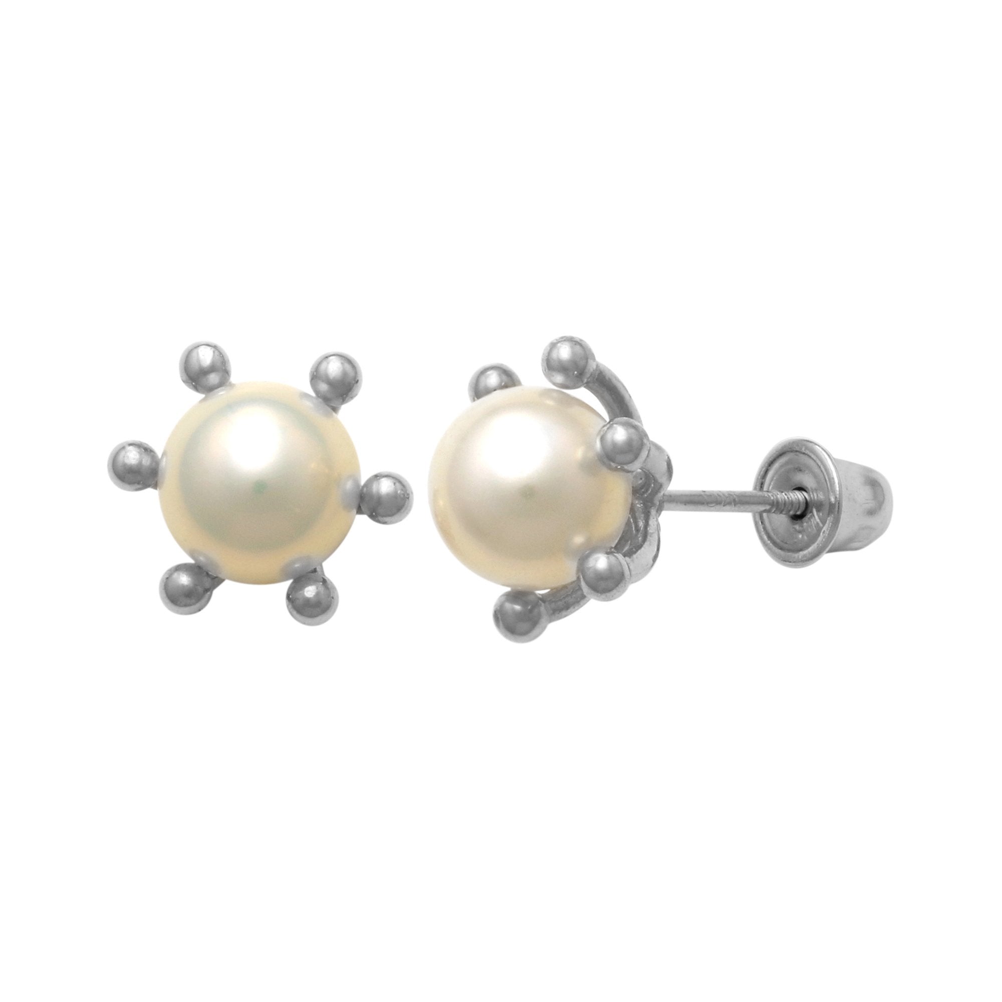 Freshwater Pearl Screw-back Stud Earrings