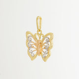 Tri Gold Butterfly Pendant