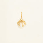14K Solid Gold 6mm Pearl Pendant