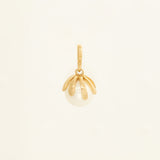 14K Solid Gold 6mm Pearl Pendant
