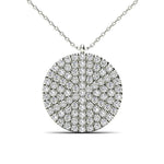 14K Solid White Gold 0.27ctw Diamond Iced Out Round Micropavé Necklace