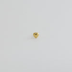 14K Solid Gold Heart Nose Piercing 21gauge