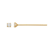 14K Solid Gold NEW Single CZ Fishtail Nose Piercing - More Size Option - anygolds