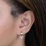 Triple Pearl Drop Earrings