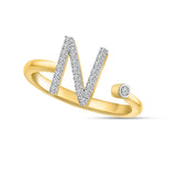 Initial Letter Diamond Ring