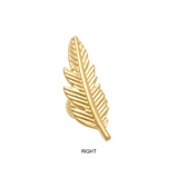 Mini Gold Feather Stud Piercing