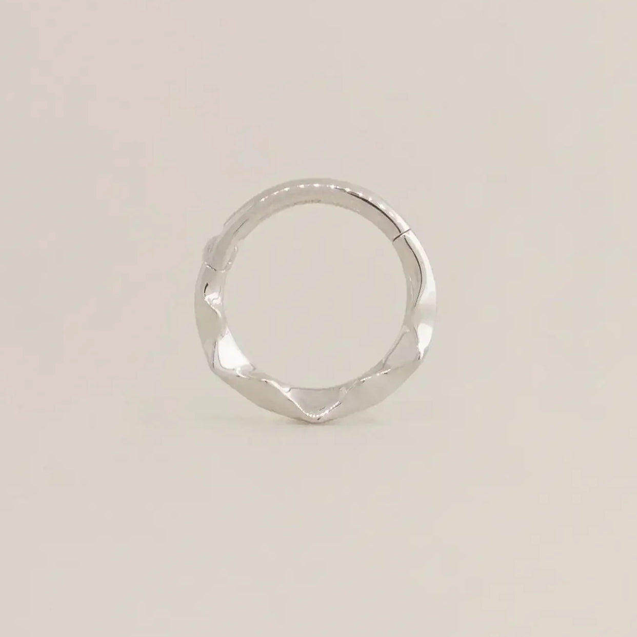 14K Solid Gold Wrinkled Clicker Hoop – Anygolds