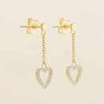 Buy 0.14ctw Diamond Heart Drop Earrings